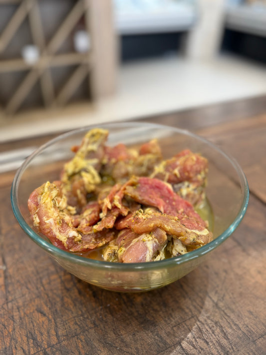 Araignées de porc marinées au thym et citron